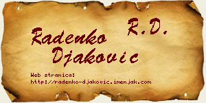 Radenko Đaković vizit kartica